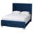 Bhudhashen Baxton Studio Emlyn Glam And Luxe Navy Blue Velvet Fabric Queen Size Panel Bed