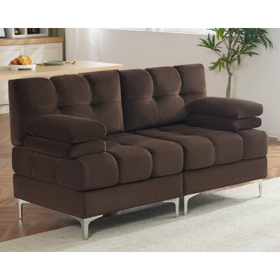 Canapé modulaire modulaire, canapé modulaire de 124 pouces avec pieds en métal, canapé en U moderne pour le salon (chenille)
