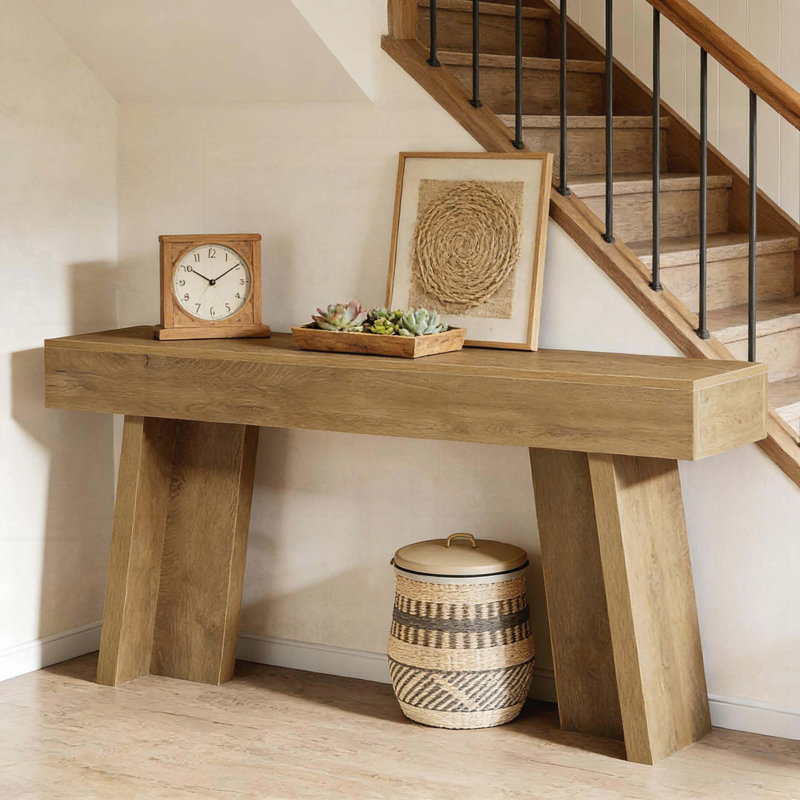 70.9-inch Farmhouse Entryway Table with Narrow Design