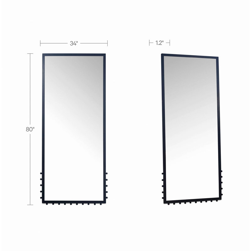 Miroir pleine grandeur, cadre en fer