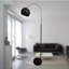 Mahlaya 155cm Black Paint Arched Floor Lamp