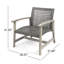 Chaise club en bois et osier Hampton (ensemble de 2)
