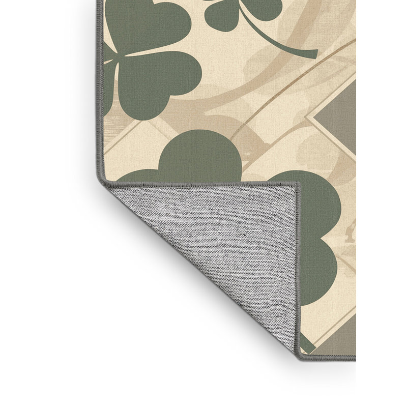 Tapis lavable à la machine Parrilla Clover, 8 x 12