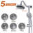 Premium Chrome Shower Faucets & Systems With Adjustable Rain Shower