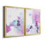 «Fluid Magenta III», ensemble de 2 peintures sur toile encadrées-1073634594-1073634595