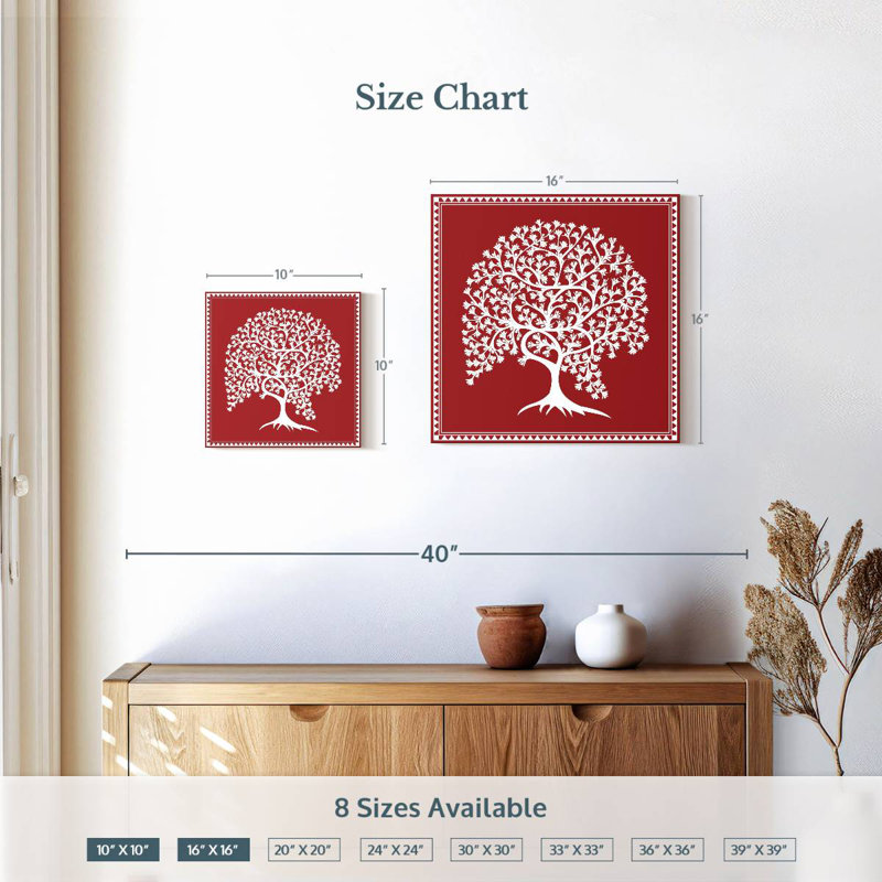 Arbre Harnek Tribal Warli, H 16 po x l 16 po