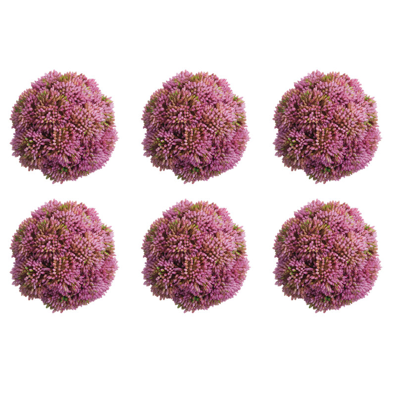 Boules de Sedum décoratives, Rose