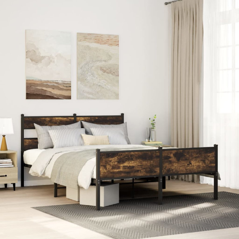 Bed, Double (4'6), Smoked Oak