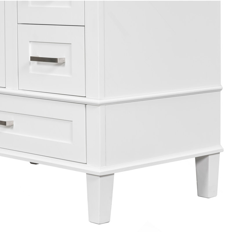30" Bathroom Vanity , Modern Bathroom Cabinet With Sink Combo Set, Bathroom Storage Cabinet With A Soft Closing Door And 3 Drawers