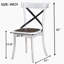 Ensemble de 2 chaises de salle à manger de style rustique moderne avec design rétro en X