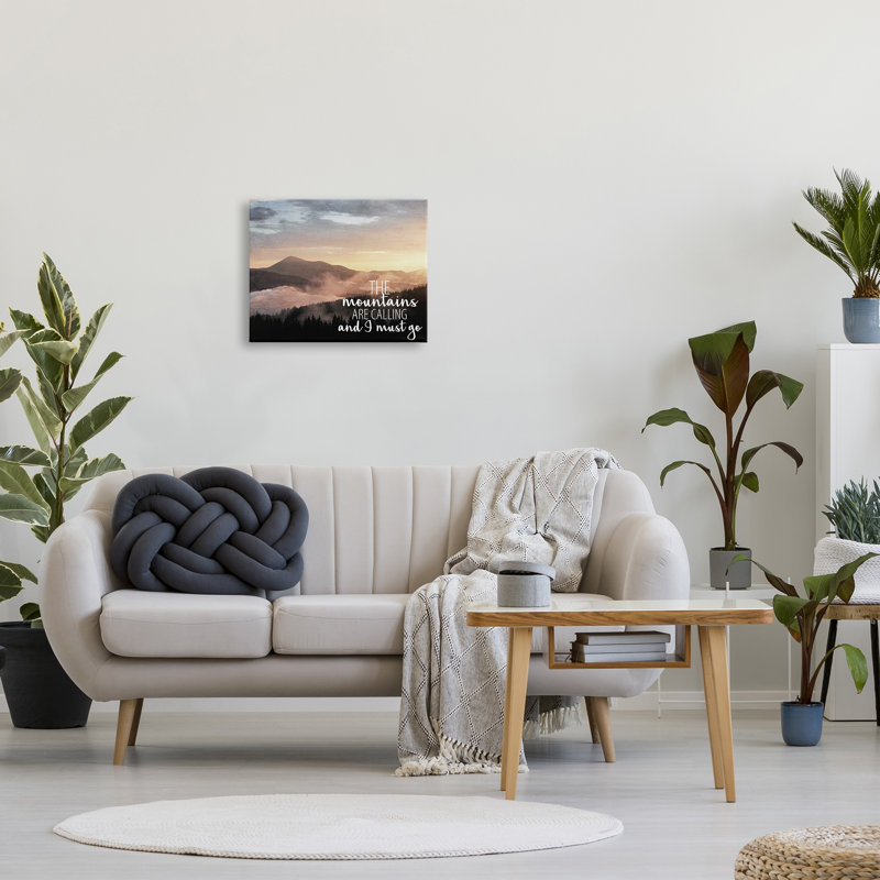«Mountains Are Calling Landscape» par Kim Allen, H 16 po x l 20 po x P 1,5 po