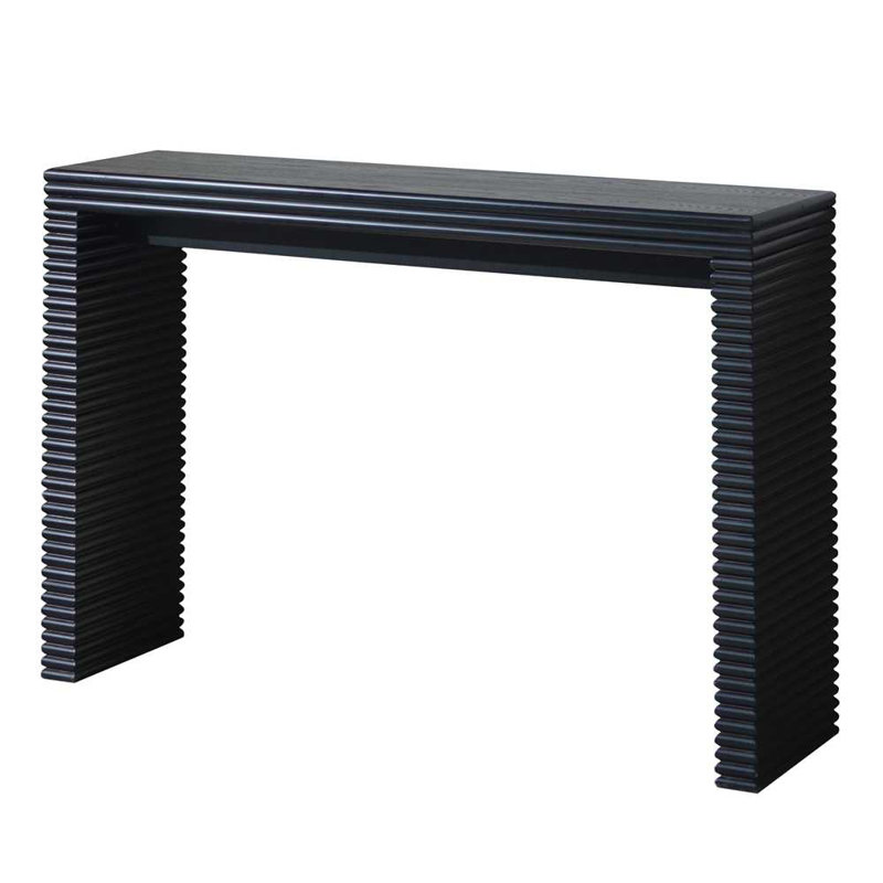 Modern Console Table with Ribbed Desig