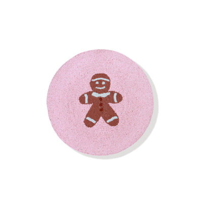 Gingerbread Man Beaded Holiday Placemat