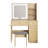 Avonelle Boho Natural Rattan Vanity with LED Mirror and Stool-335454033