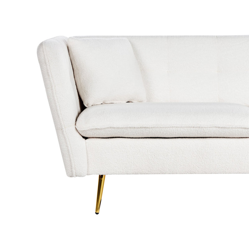 Frederica 3 Seater Sofa, White Boucle