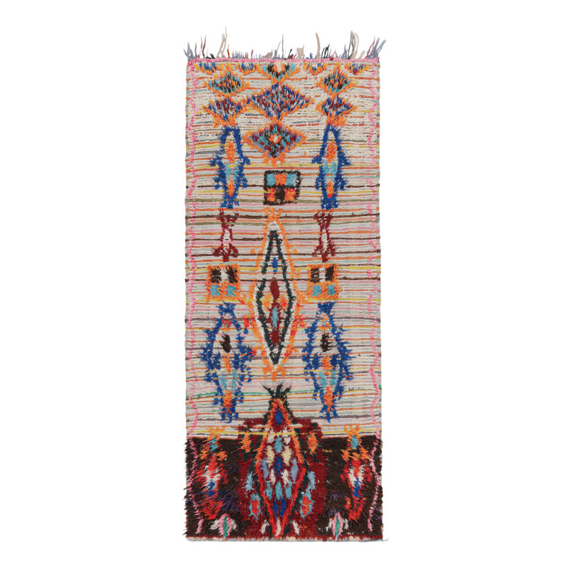 One-of-a-Kind 2'11”x6'10” 1950s Wool Area Rug