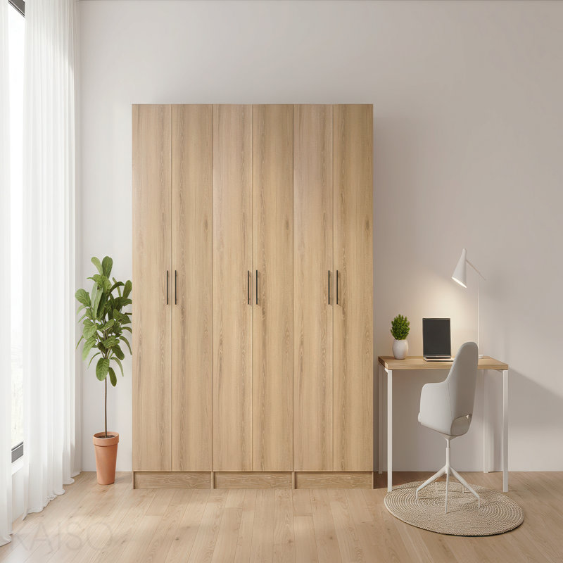 Armoire de rangement tout usage en chêne (ensemble de 3 pièces), Chêne