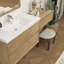 Meuble-lavabo mural 60 po avec chêne acrylique renforcé Aliki-442978918