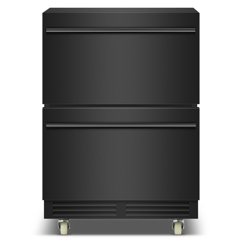 Ensemble de 4 appareils de cuisine comprenant une cuisinière à gaz encastrable de 91 cm (36 po) et de 173 litres (6,1 pi³), une hotte de cuisine sous armoire de 76 cm (30 po) avec ou sans conduit, un réfrigérateur à vin et à boissons à deux zones de 61 cm (24 po) et un réfrigérateur à boissons de 61 cm (24 po) d'une capacité de 230 canettes, noir.