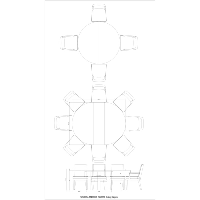 Urbane Round Extension Dining Table, Campfire