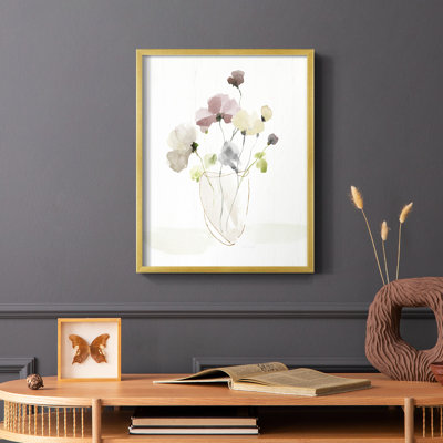 Choisissez «Happy bouquet I», reproduction encadrée - bois massif