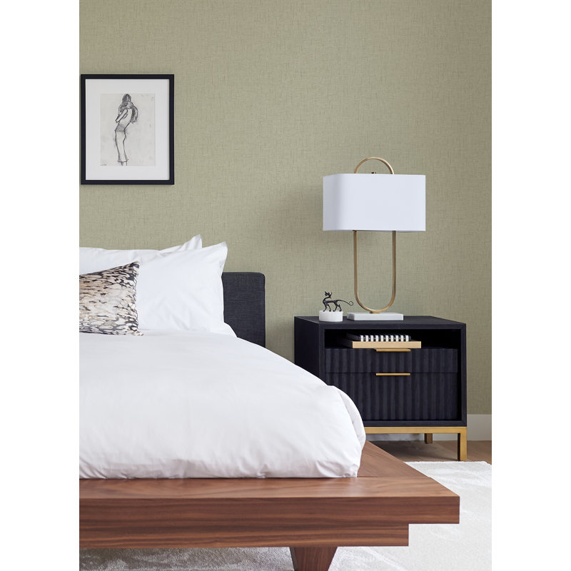 Bentley 33' L x 20.5" W Smooth Wallpaper Roll, Beige