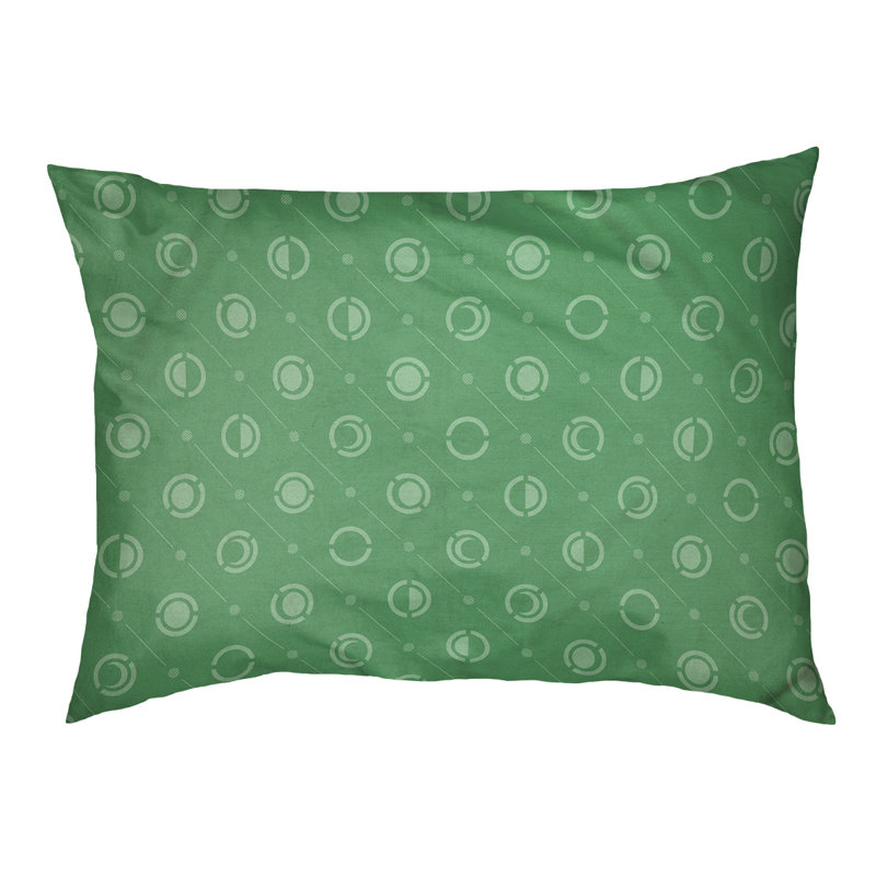 Coussin intérieur pour chien moon phases Chenault, Grand (l 50 po x P 7 po x H 40 po), Vert foncé / blanc
