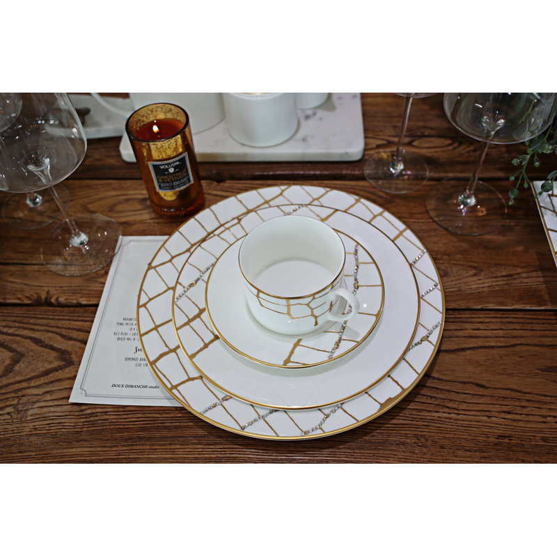 Alligator Gold Bone China Espresso Cup