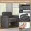 Chaise d'appoint rembourrée en chenille moderne, ensemble de 1-1059911434
