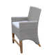 Nicole High-Density Polyethylene (HDPE) Wicker Premium All-Weather Wicker Dining Armchair with Sunbrella® Cushion