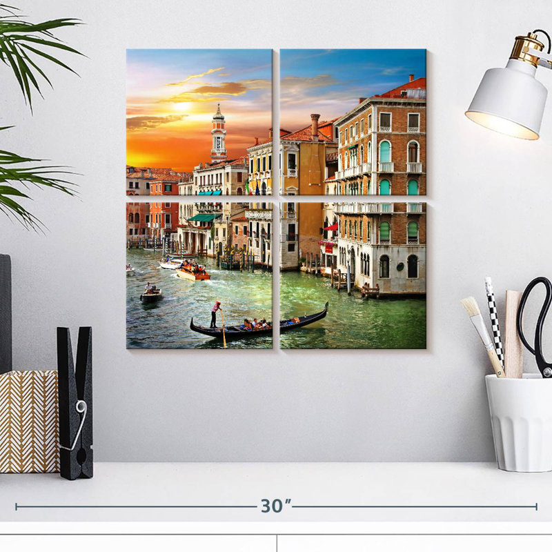 Bâtiments et gondoles Nicci Venice, H 18 po x l 18 po