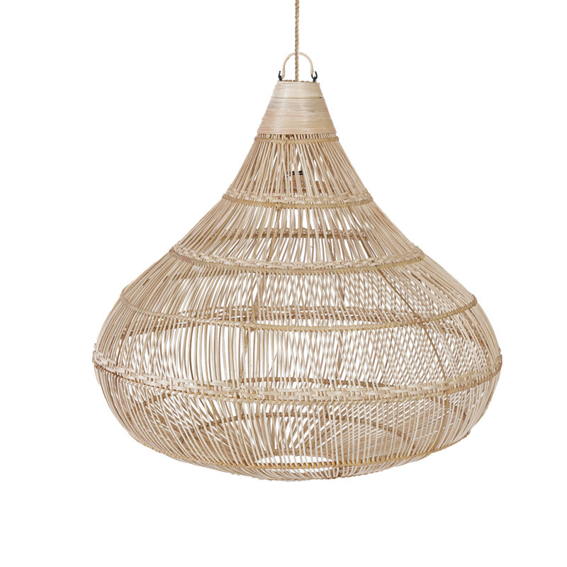Rattan Novelty Lamp Shade ( Uno ) in Natural, 77" H x 80" W x 80" D