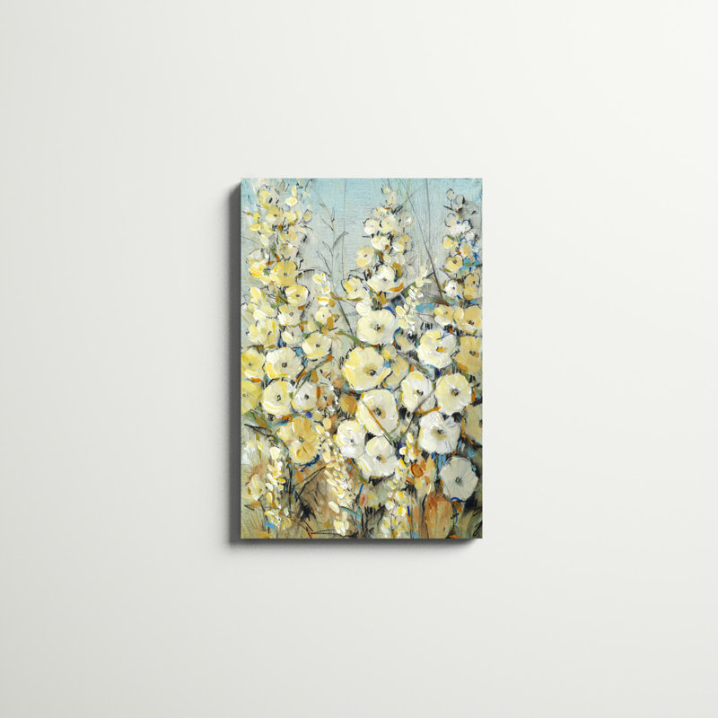 «Cluster of HoIIyhock I», peinture sur toile, H 30 po x l 20 po
