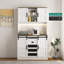 Bar avec porte de grange coulissante, grande table basse Buffet