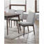 Ensemble de table de salle à manger de style médiéval 2 pièces en bois massif avec coussins de siège en tissu doux