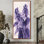 «Britany Lilac Shadows In Monochrome Minimalisme IV», art mural lilas