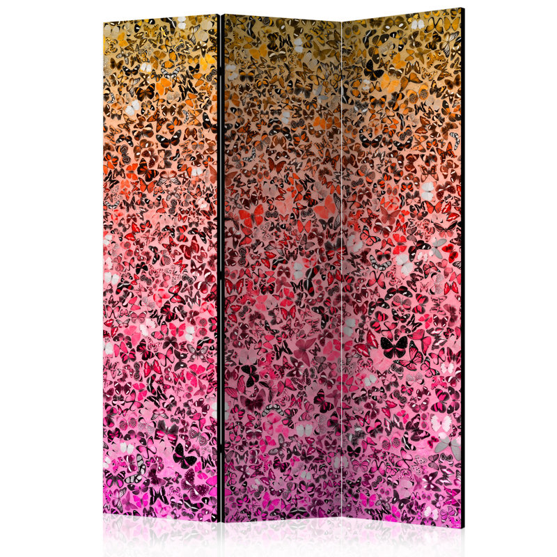 Handsome 135cm W x 172cm H 3 - Panel Solid Wood Folding Room Divider