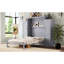 Queen Size Bed - Multifunctional Grey Foldable Platform Bedframe With 2 Wardrobe Storage, Ideal For Bedroom And Guest, Wood Storage Feature Design Arrangement In Shelf, Layout-349706031-349706017