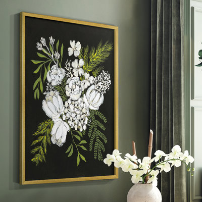 Alabaster Bouquet II Framed Print - Solid Wood
