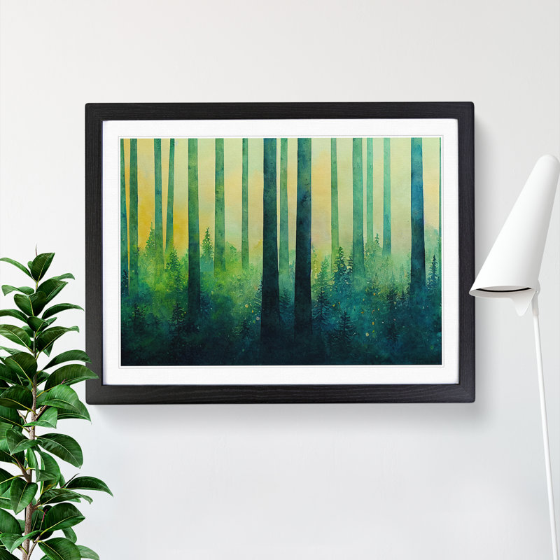 XH1022-9845X Forest Vol.7 - Single Picture Frame Print, Black Framed, 46cm H x 64cm W x 2cm D