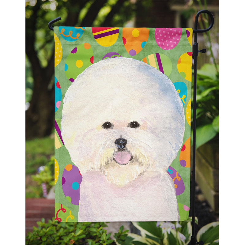 Drapeau de jardin Atara, Bichon frisé (blanc)