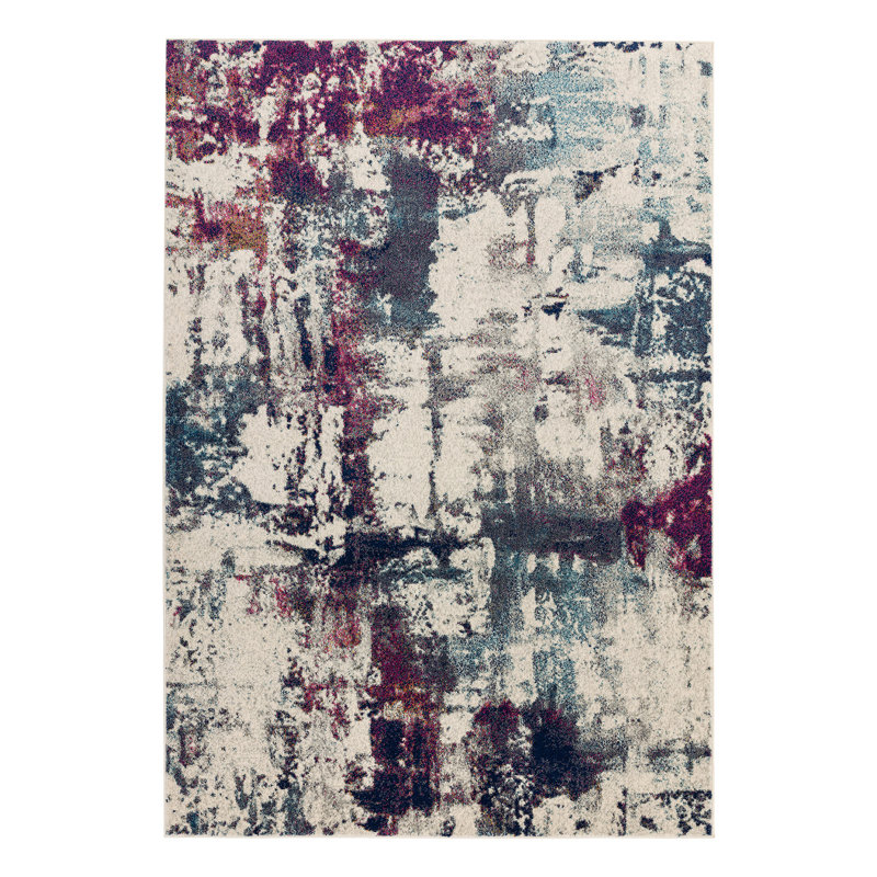 Boston Modern Navy/Purple/Beige Rug, Rectangle 200 x 290cm
