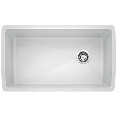 Évier de cuisine encastré simple 33 "Diamond SILGRANIT - Blanc