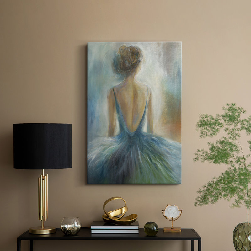 Dame en bleu - galerie Cavas sur mesure, H 18 po x l 12 po