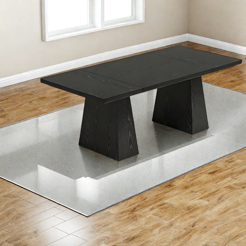 Tables de salle à manger en bois durable, style moderne noir spacieux pour la cuisine