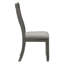 Ensemble de salle à manger 5 pièces gris antique et fini café avec 6 tiroirs et 4 chaises d'appoint de style campagnard décontracté