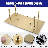 Brushed Gold 16x32inch Rain Shower Head Ceiling Mount Larger Square Rainfall Overhead Sprayer