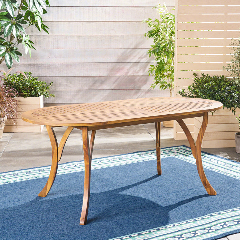 Table en bois de 70 po avec une finition en forme de A