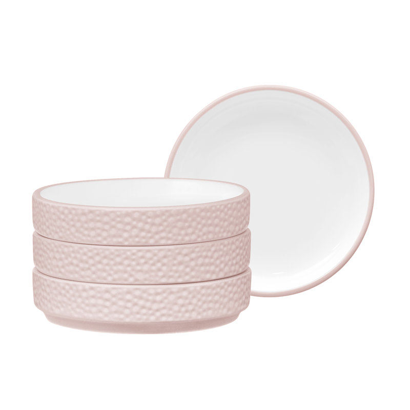 Noritake Colortex Stone Stax Mini Plates, 3-3/4", Blush