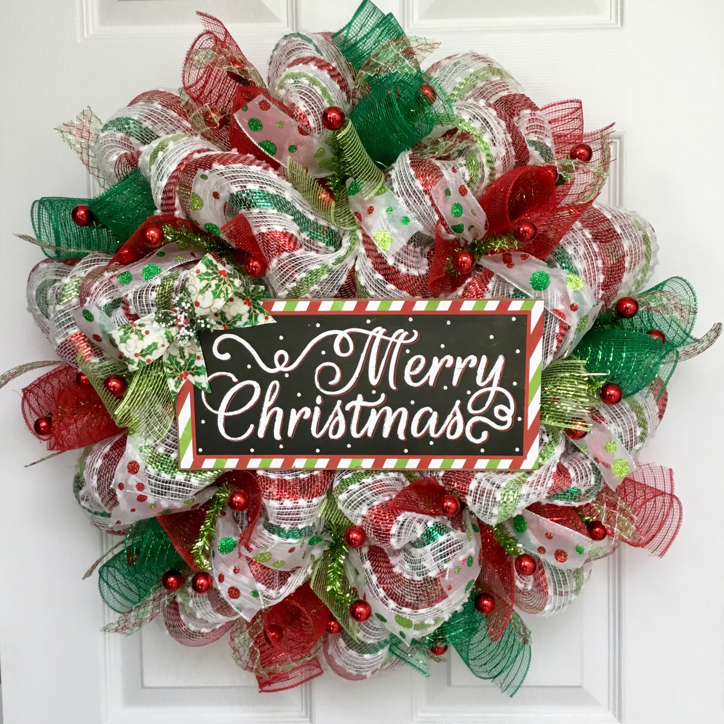 mesh christmas wreath images